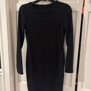 Elegant Black Long Sleeve Dress